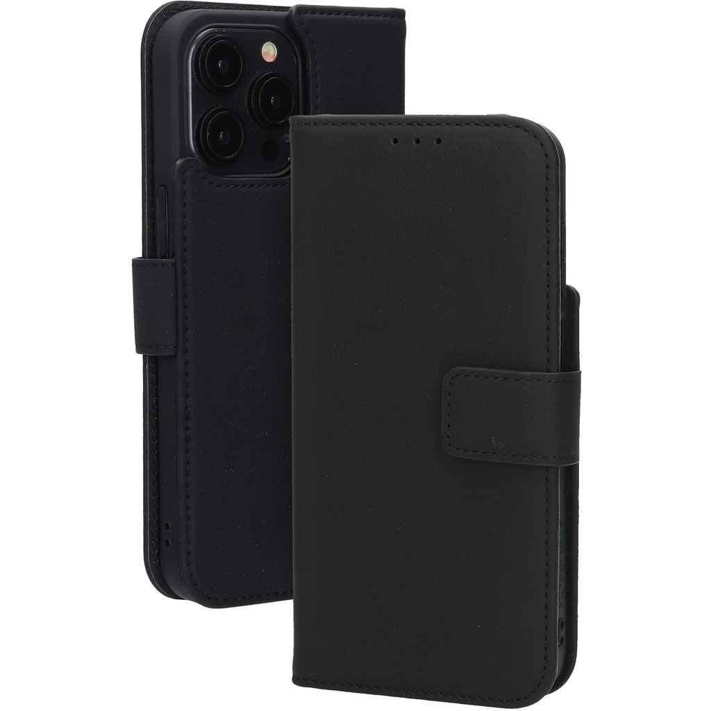 Mobiparts Mobiparts Lederen Wallet Case voor iPhone 15 Pro Max - MagSafe - Zwart