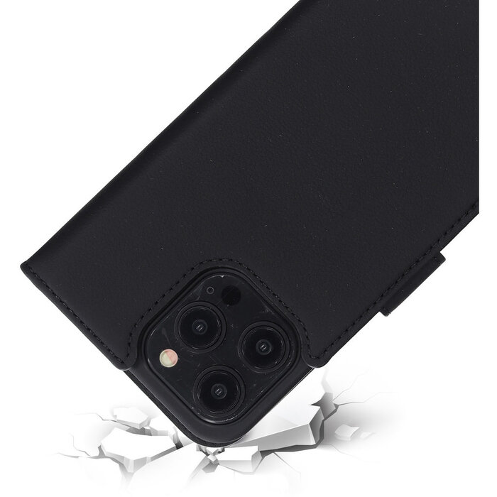 Mobiparts Mobiparts Lederen Wallet Case voor iPhone 15 Pro Max - MagSafe - Zwart