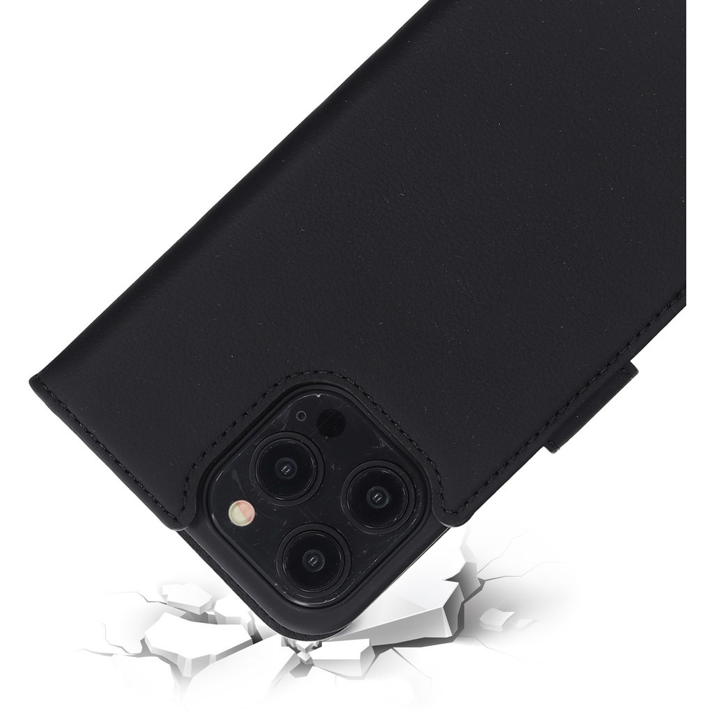 Mobiparts Mobiparts Lederen Wallet Case voor iPhone 15 Pro Max - MagSafe - Zwart