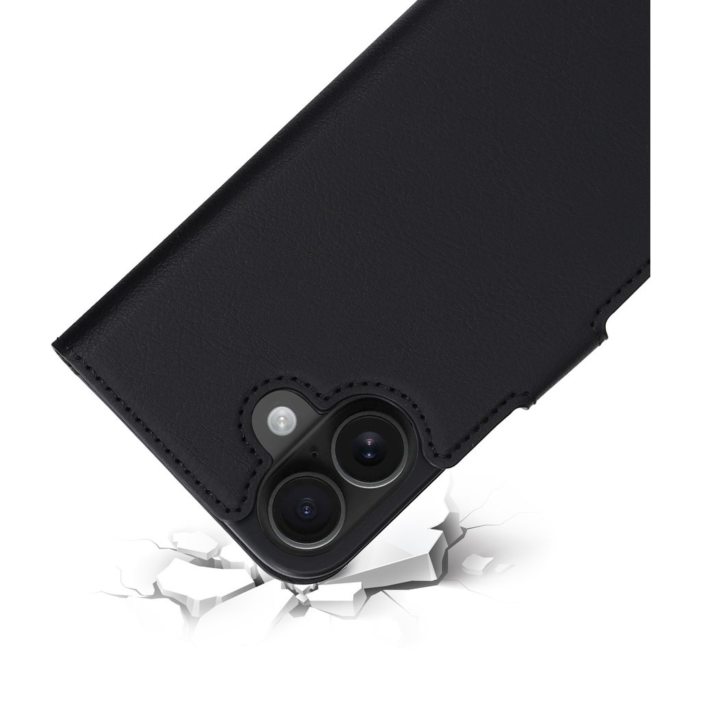 Mobiparts Mobiparts Classic Wallet Case iPhone 16 - MagSafe Compatibel - Zwart