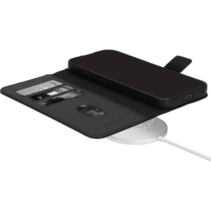 Mobiparts Mobiparts Classic Wallet Case voor iPhone 16 Pro - MagSafe - Zwart