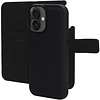 Mobiparts Mobiparts 2-in-1 Lederen Wallet Case voor Apple iPhone 16 - Zwart