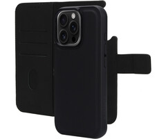 Mobiparts Mobiparts 2-in-1 Leren Wallet Case voor iPhone 16 Pro - Zwart