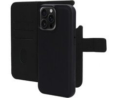 Mobiparts Mobiparts 2-in-1 Lederen Wallet Case voor iPhone 16 Pro Max - Zwart