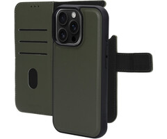 Mobiparts Mobiparts 2-in-1 Lederen Wallet Case voor iPhone 16 Pro - Groen