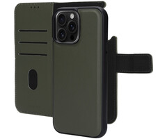 Mobiparts Mobiparts 2-in-1 Leren Wallet Case iPhone 16 Pro Max - Groen