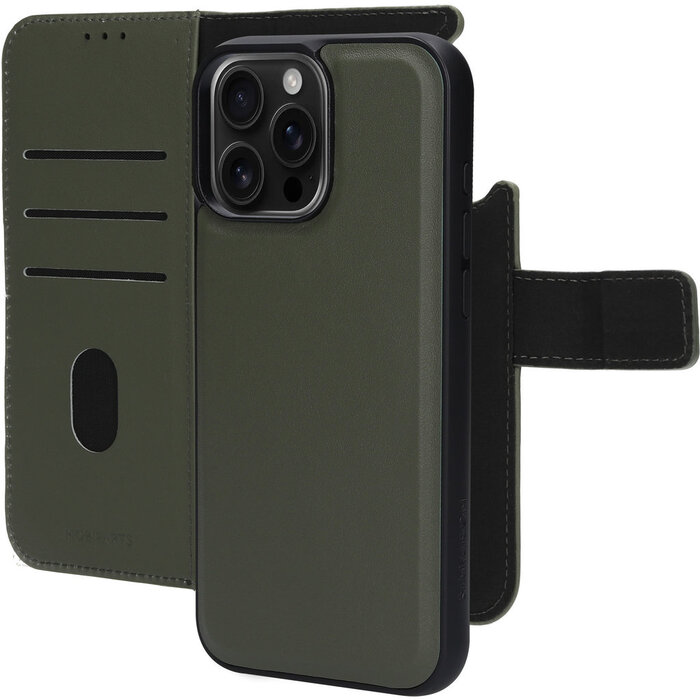Mobiparts Mobiparts 2-in-1 Leren Wallet Case iPhone 16 Pro Max - Groen