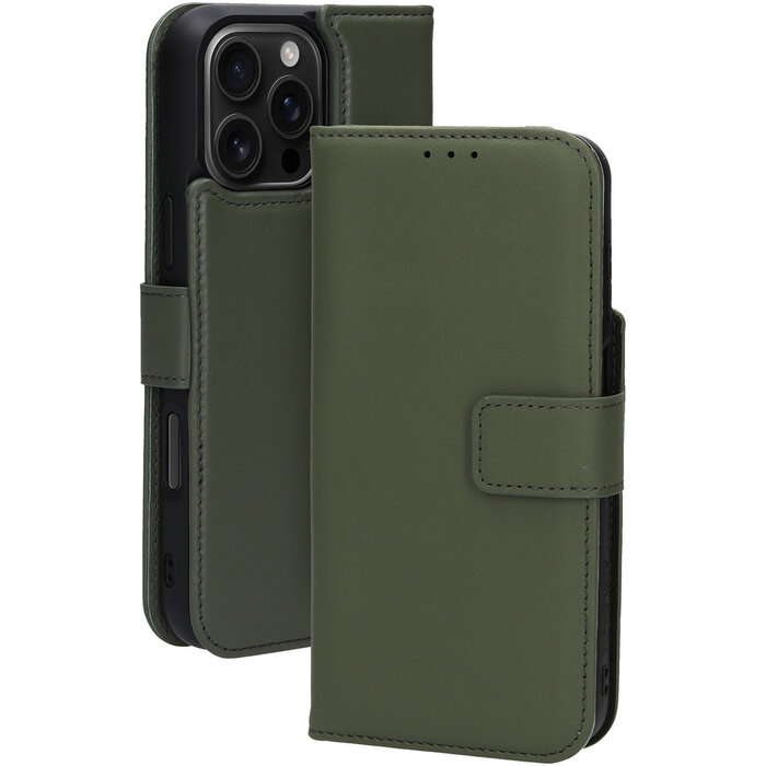 Mobiparts Mobiparts 2-in-1 Leren Wallet Case iPhone 16 Pro Max - Groen