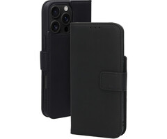 Mobiparts Mobiparts Lederen Wallet Case voor iPhone 16 Pro Max - MagSafe - Zwart