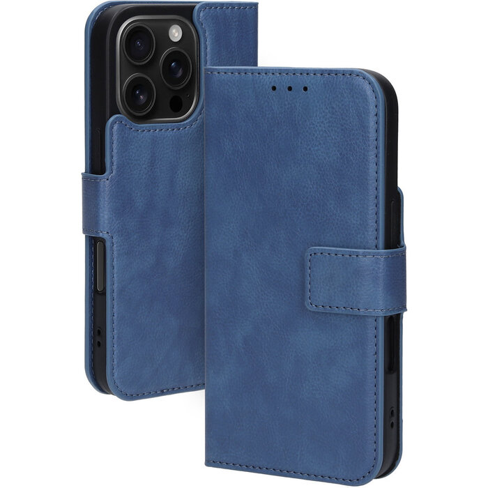 Mobiparts Mobiparts Classic Wallet Case voor iPhone 16 Pro - MagSafe - Steel Blue