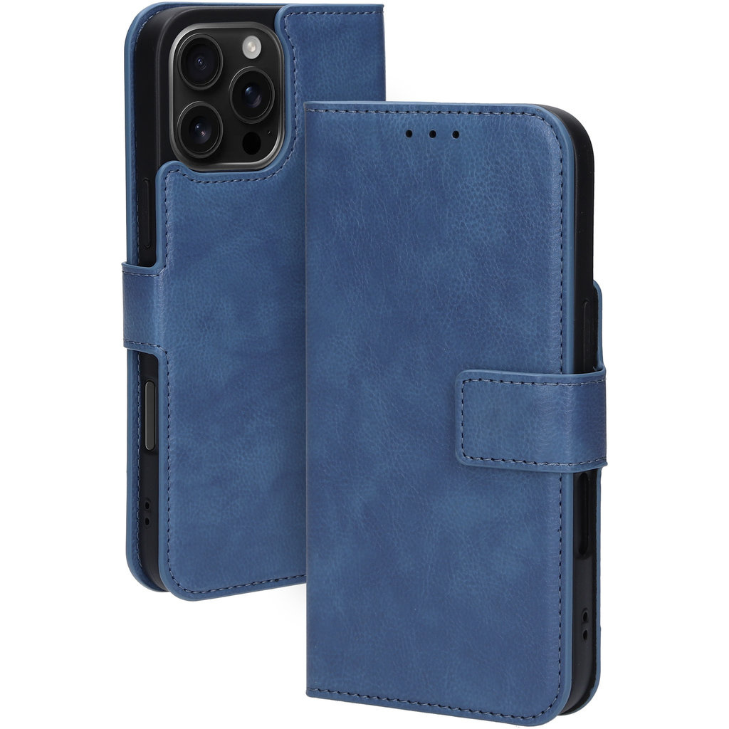 Mobiparts Mobiparts Classic Wallet Case iPhone 16 Pro Max - Steel Blue (MagSafe)