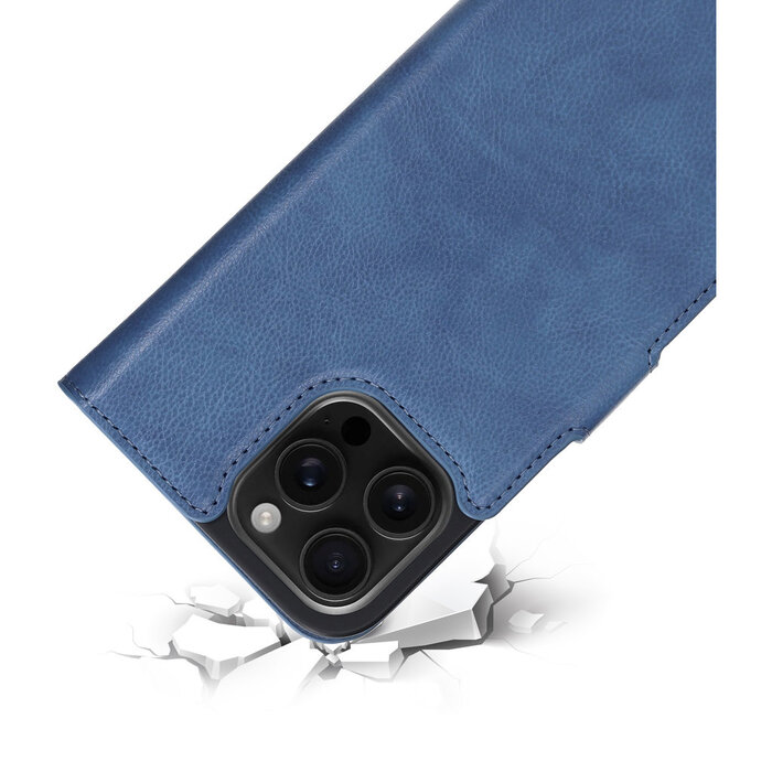 Mobiparts Mobiparts Classic Wallet Case iPhone 16 Pro Max - Steel Blue (MagSafe)