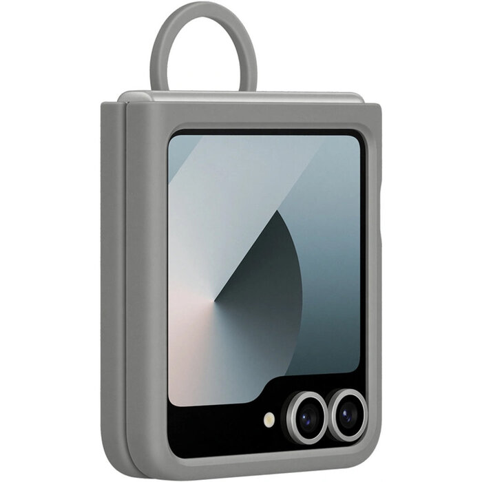 Samsung Origineel Samsung Galaxy Z Flip 6 Siliconen Cover met Ring - Grijs