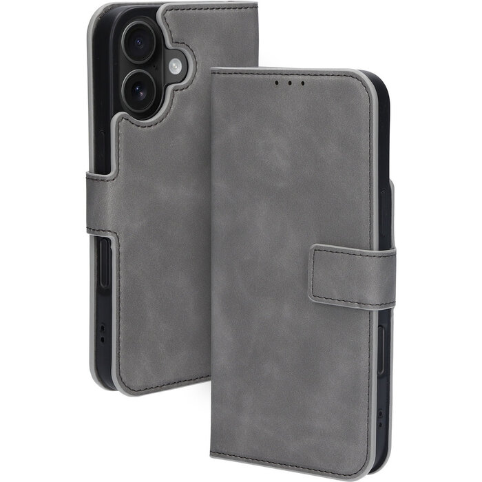 Mobiparts Mobiparts Classic Wallet Case iPhone 16 - MagSafe - Granite Grey