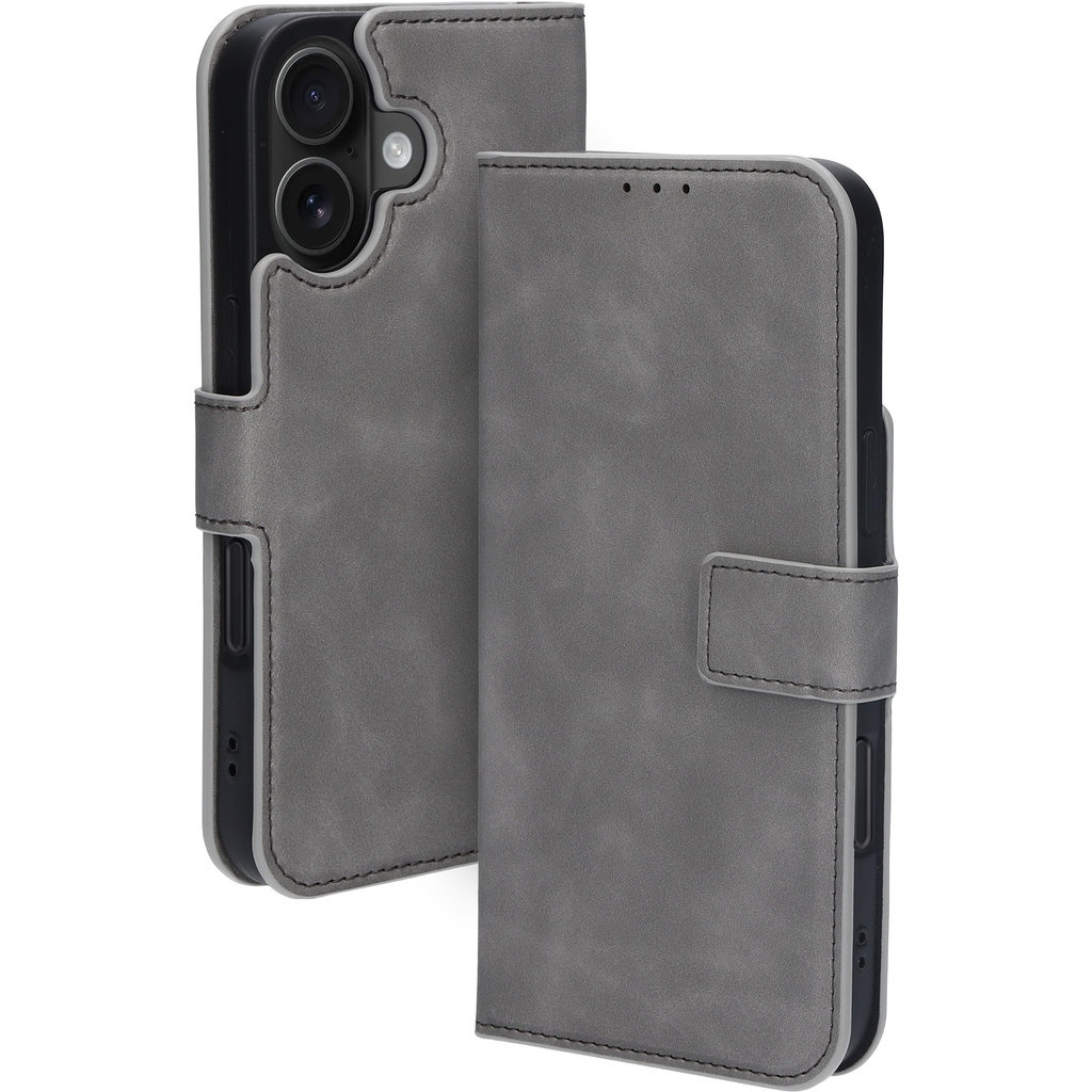 Mobiparts Mobiparts Classic Wallet Case iPhone 16 - MagSafe - Granite Grey