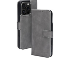 Mobiparts Mobiparts Classic Wallet Case iPhone 16 Pro - MagSafe - Granite Grey