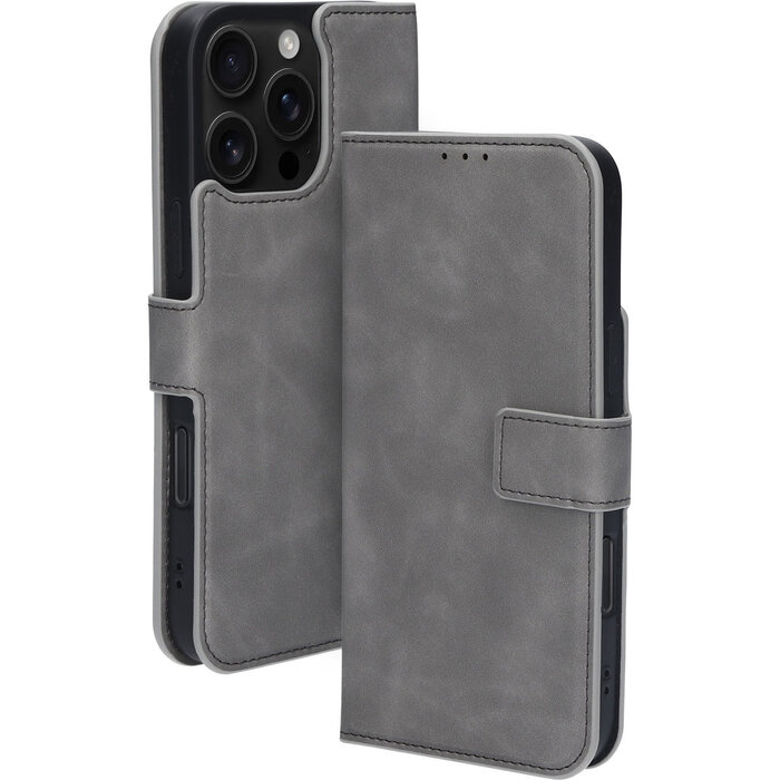 Mobiparts Mobiparts Classic Wallet Case Apple iPhone 16 Pro Max Granite Grey (MagSafe Compatible)