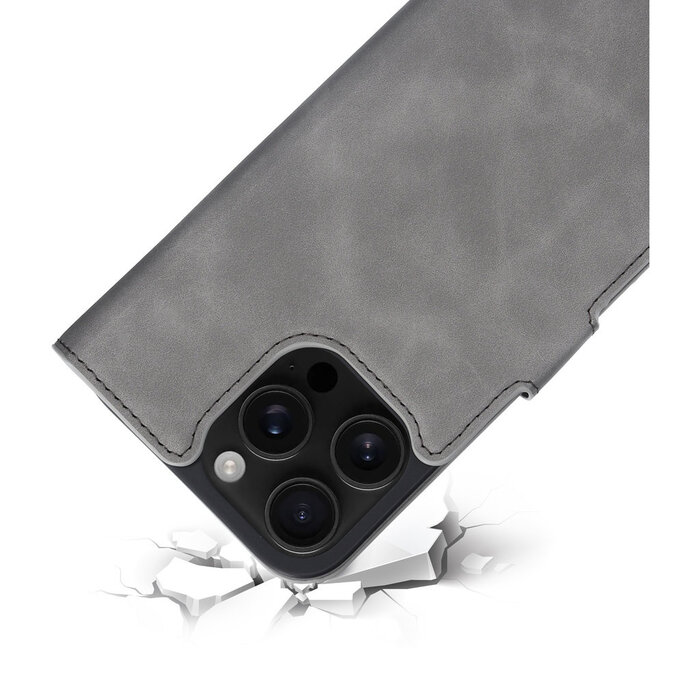 Mobiparts Mobiparts Classic Wallet Case iPhone 16 Pro Max - MagSafe - Granite Grey