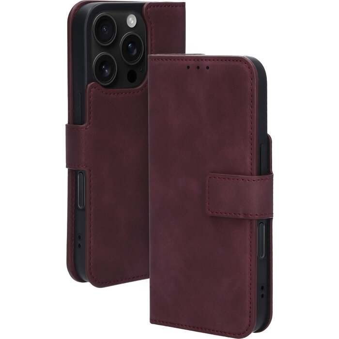 Mobiparts Mobiparts Classic Wallet Case voor iPhone 16 Pro - Velvet Red (MagSafe)