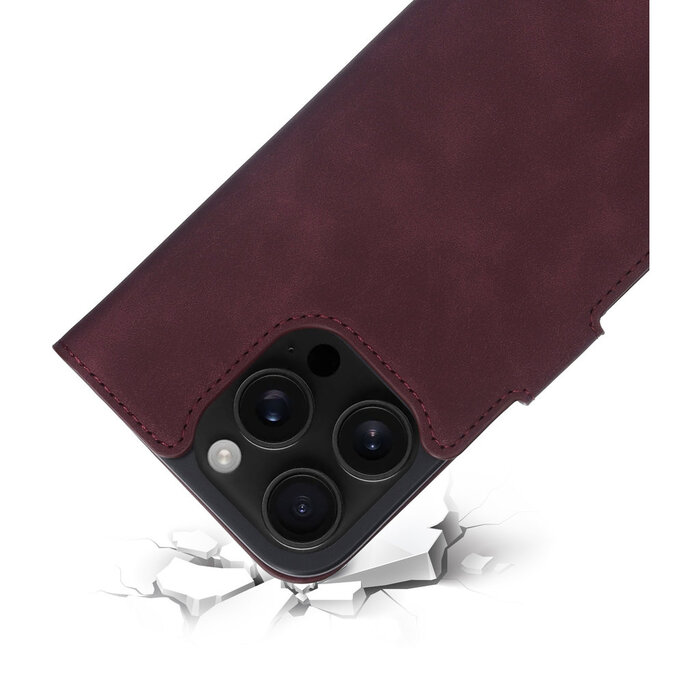 Mobiparts Mobiparts Classic Wallet Case voor iPhone 16 Pro - Velvet Red (MagSafe)