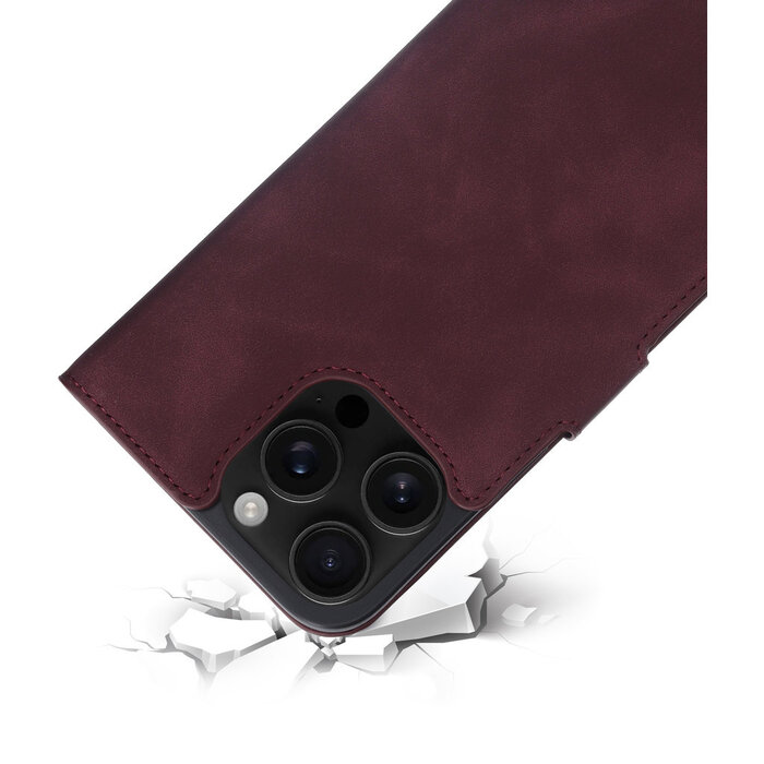 Mobiparts Mobiparts Classic Wallet Case iPhone 16 Pro Max - MagSafe - Velvet Red