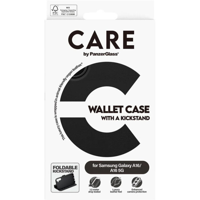 CARE by PanzerGlass PanzerGlass CARE Wallet Case met Kickstand voor Samsung Galaxy A16