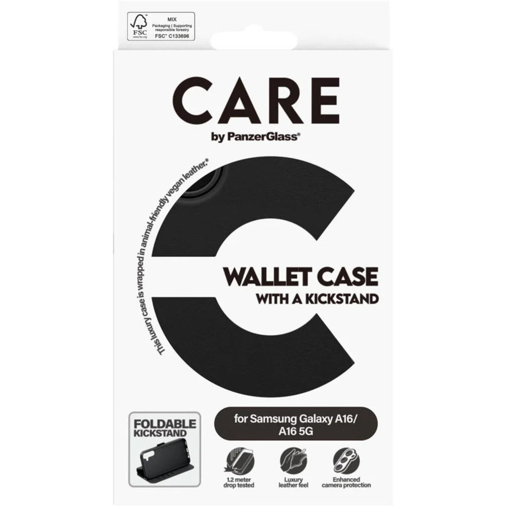 CARE by PanzerGlass PanzerGlass CARE Wallet Case met Kickstand voor Samsung Galaxy A16
