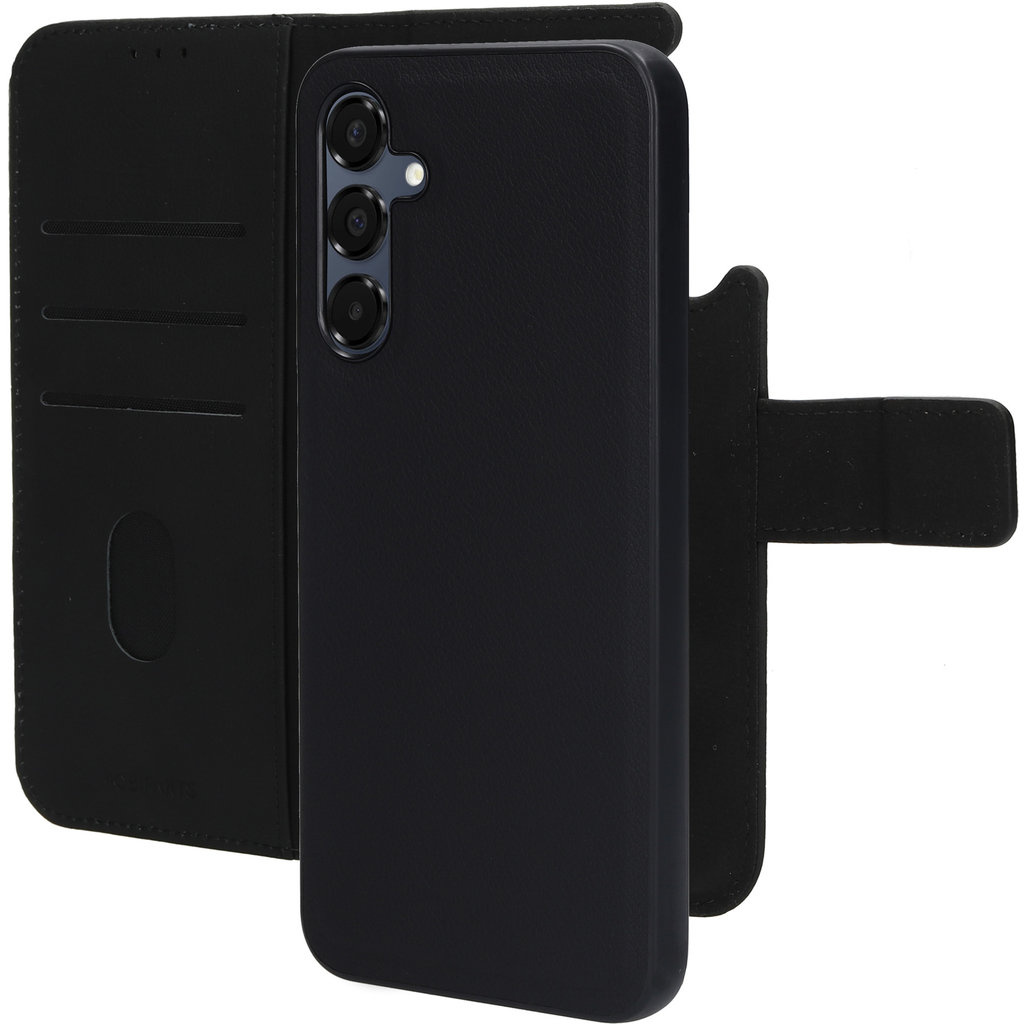 Mobiparts Mobiparts 2-in-1 Lederen Wallet Case voor Samsung Galaxy A16 - Zwart