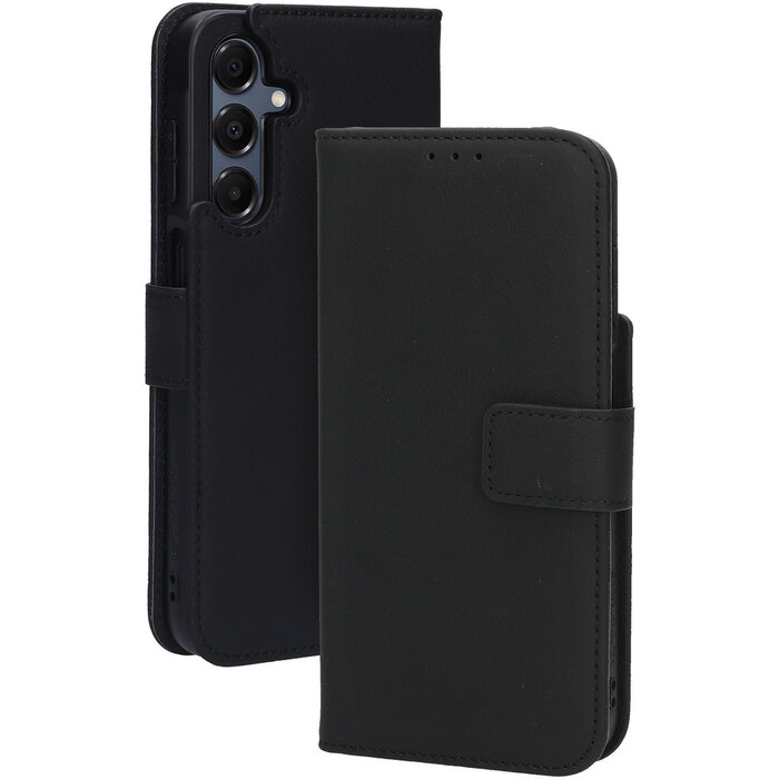 Mobiparts Mobiparts 2-in-1 Lederen Wallet Case voor Samsung Galaxy A16 - Zwart