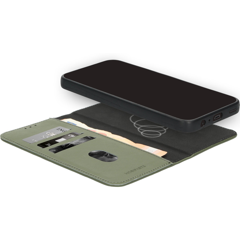 Mobiparts Mobiparts 2-in-1 Leren Wallet Case voor Samsung Galaxy A16 - Groen