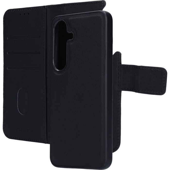 Mobiparts Mobiparts 2-in-1 Lederen Wallet Case voor Samsung Galaxy S25 - Zwart
