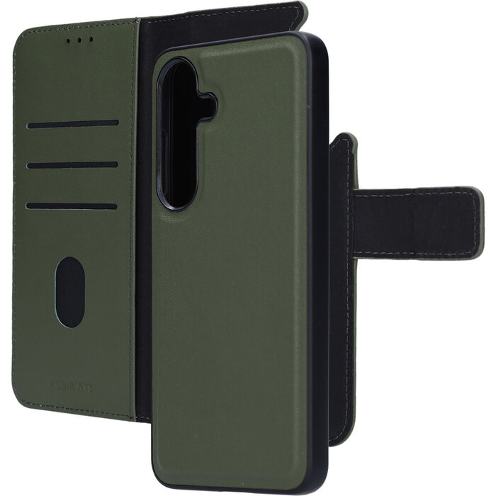Mobiparts Mobiparts 2-in-1 Lederen Wallet Case voor Samsung Galaxy S25 - Groen