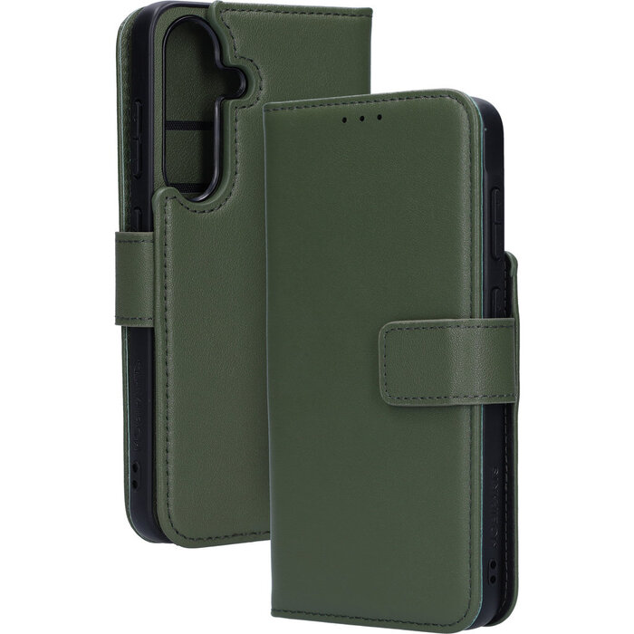 Mobiparts Mobiparts 2-in-1 Lederen Wallet Case voor Samsung Galaxy S25 - Groen