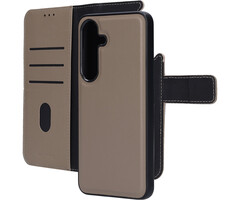 Mobiparts Mobiparts 2-in-1 Lederen Wallet Case voor Samsung Galaxy S25 - Taupe