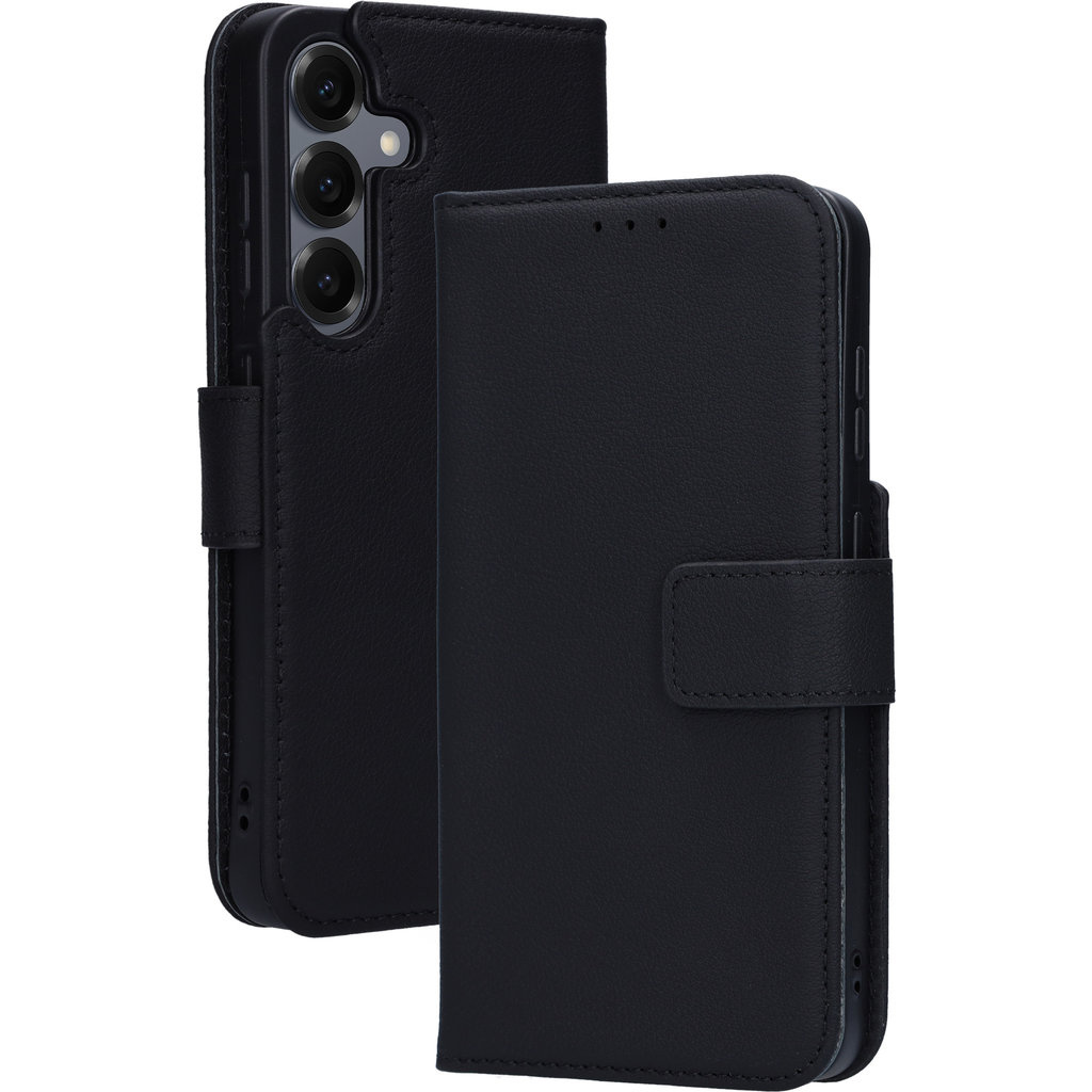 Mobiparts Mobiparts Leather Wallet Case voor Samsung Galaxy S25 - Zwart