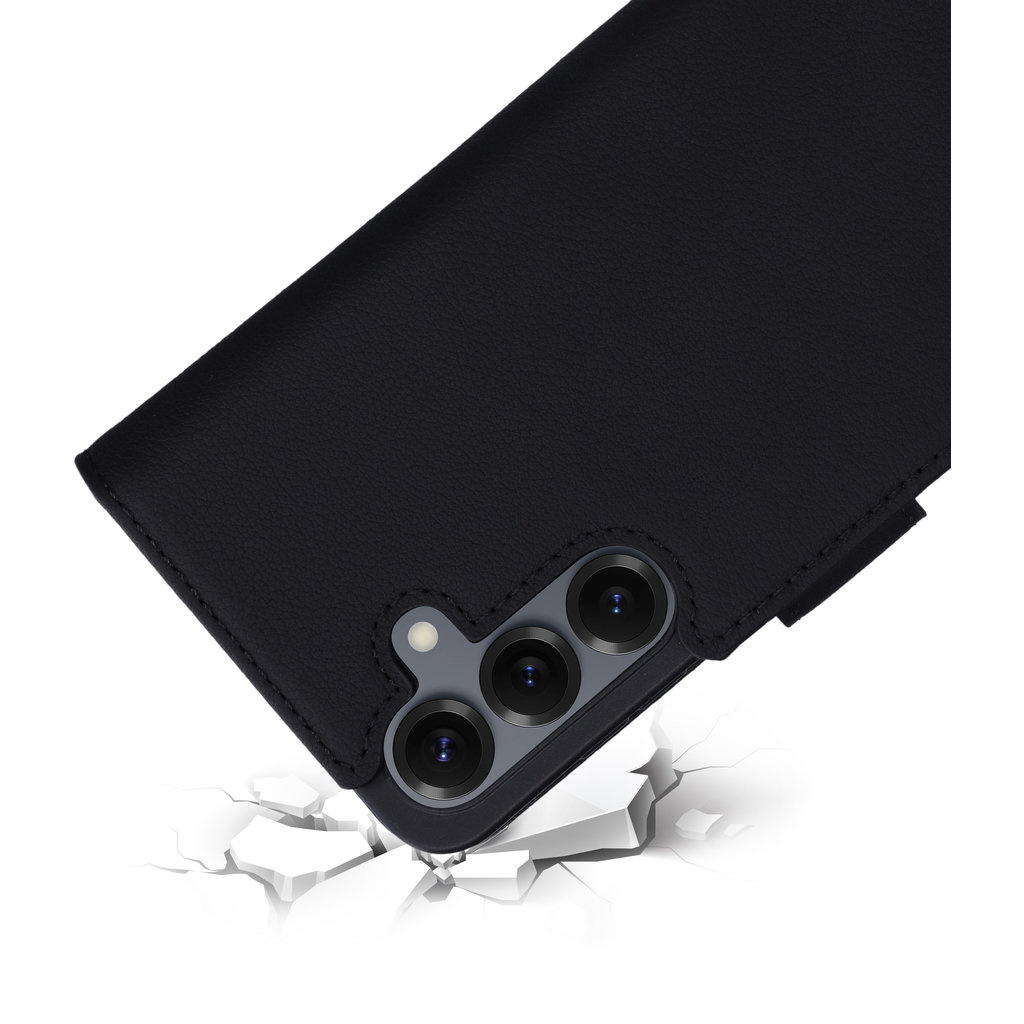 Mobiparts Mobiparts Leather Wallet Case voor Samsung Galaxy S25 - Zwart