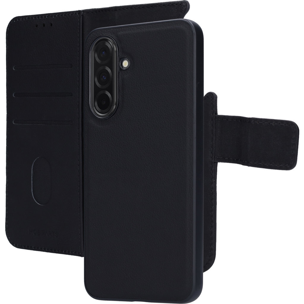 Mobiparts Mobiparts 2-in-1 Wallet Case Samsung Galaxy A36 - Echt Leer Zwart