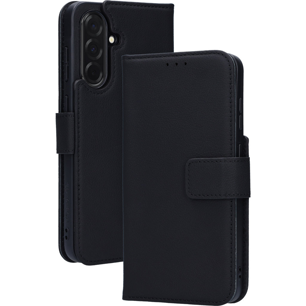 Mobiparts Mobiparts 2-in-1 Wallet Case Samsung Galaxy A36 - Echt Leer Zwart
