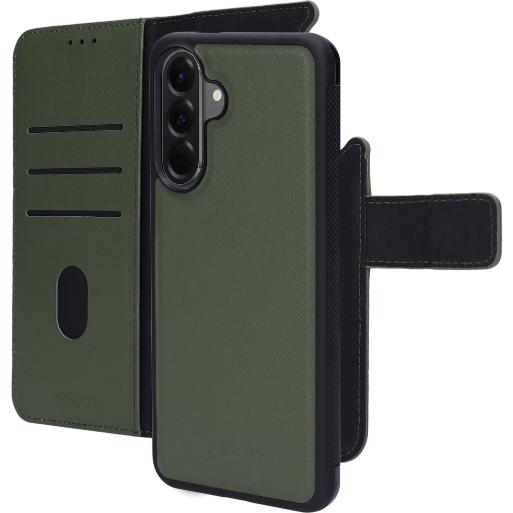 Mobiparts Mobiparts 2-in-1 Leren Wallet Case voor Samsung Galaxy A56 - Groen