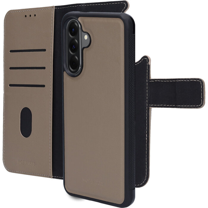 Mobiparts Mobiparts 2-in-1 Lederen Wallet Case voor Samsung Galaxy A56 - Taupe