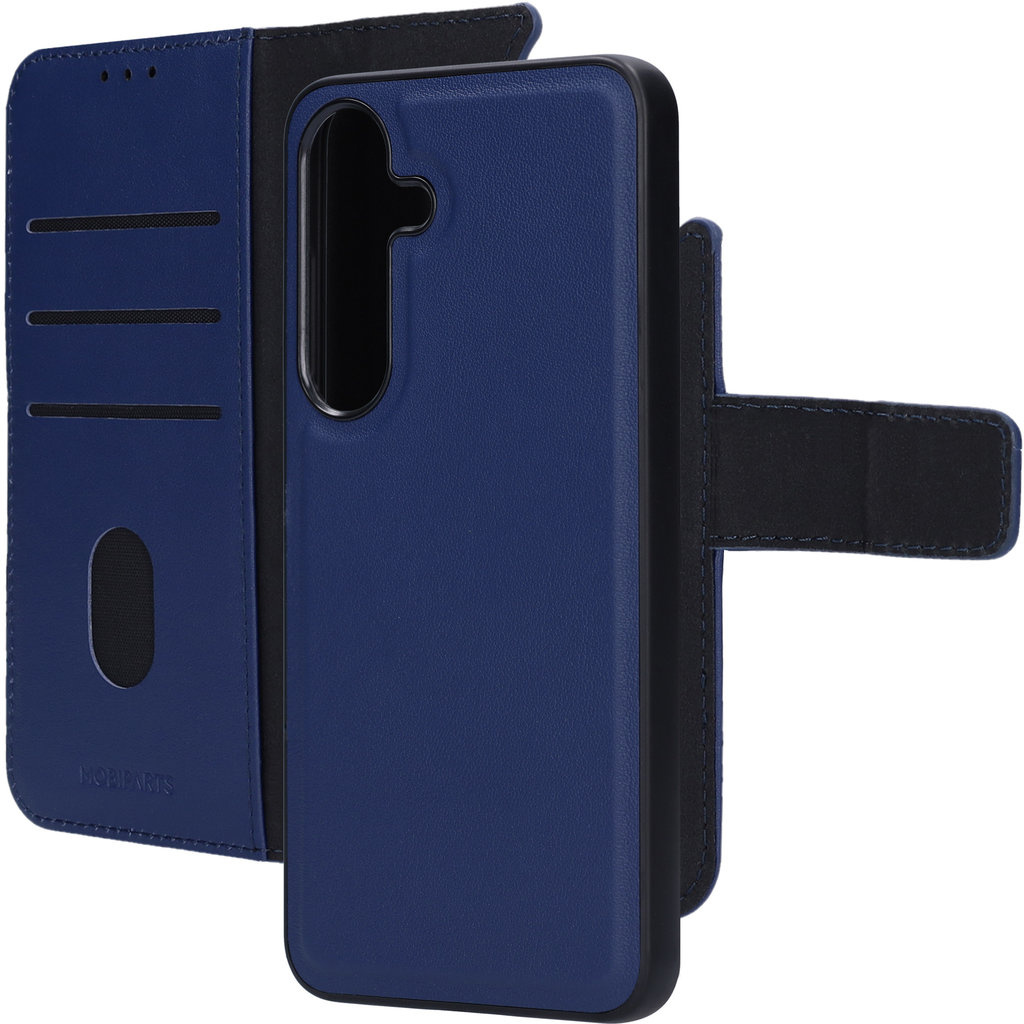 Mobiparts Mobiparts 2-in-1 Lederen Wallet Case Samsung Galaxy S25 - Blauw