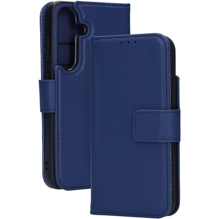 Mobiparts Mobiparts 2-in-1 Lederen Wallet Case Samsung Galaxy S25 - Blauw