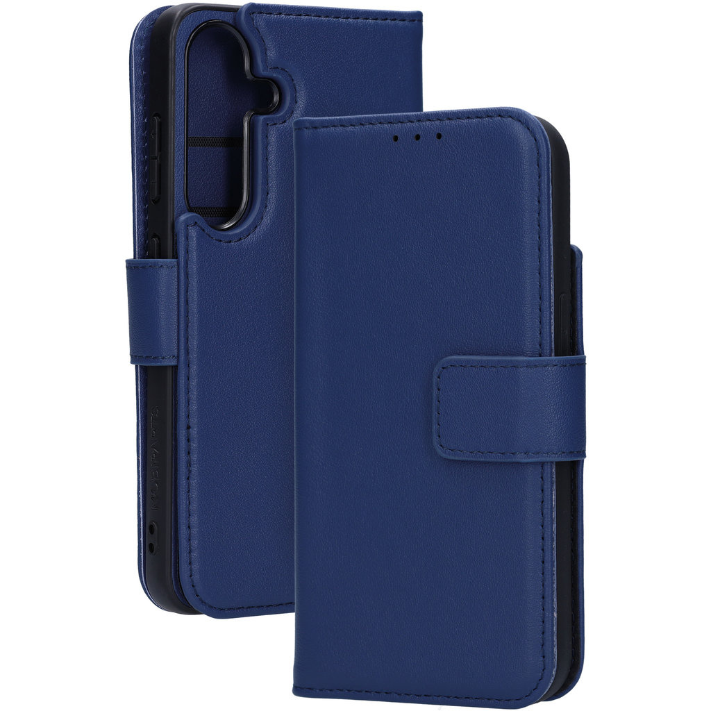 Mobiparts Mobiparts 2-in-1 Lederen Wallet Case Samsung Galaxy S25 - Blauw