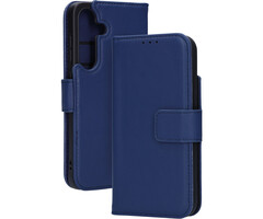 Mobiparts Mobiparts Lederen Wallet Case voor Samsung Galaxy S25 - Blauw