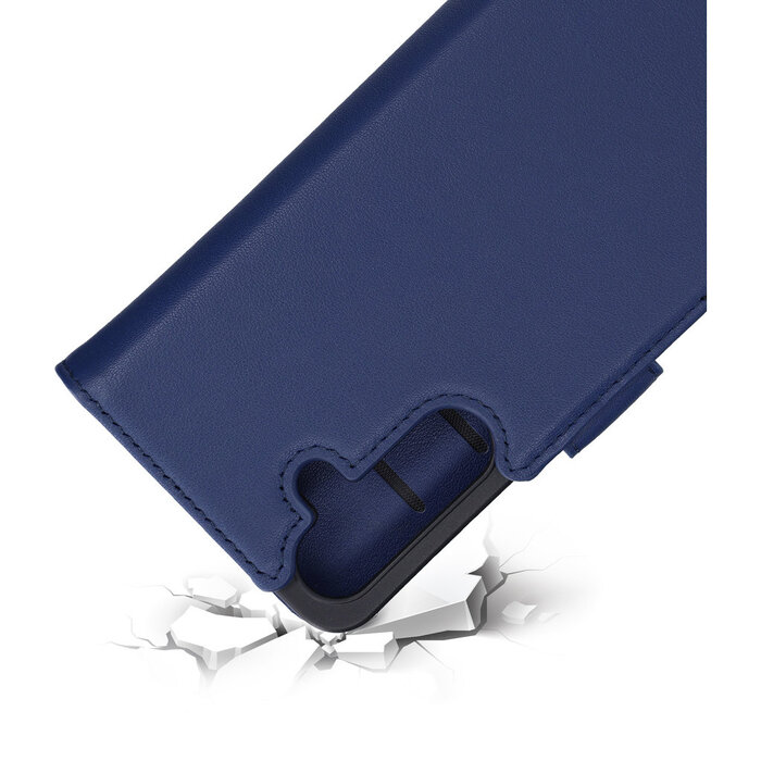 Mobiparts Mobiparts Lederen Wallet Case voor Samsung Galaxy S25 - Blauw