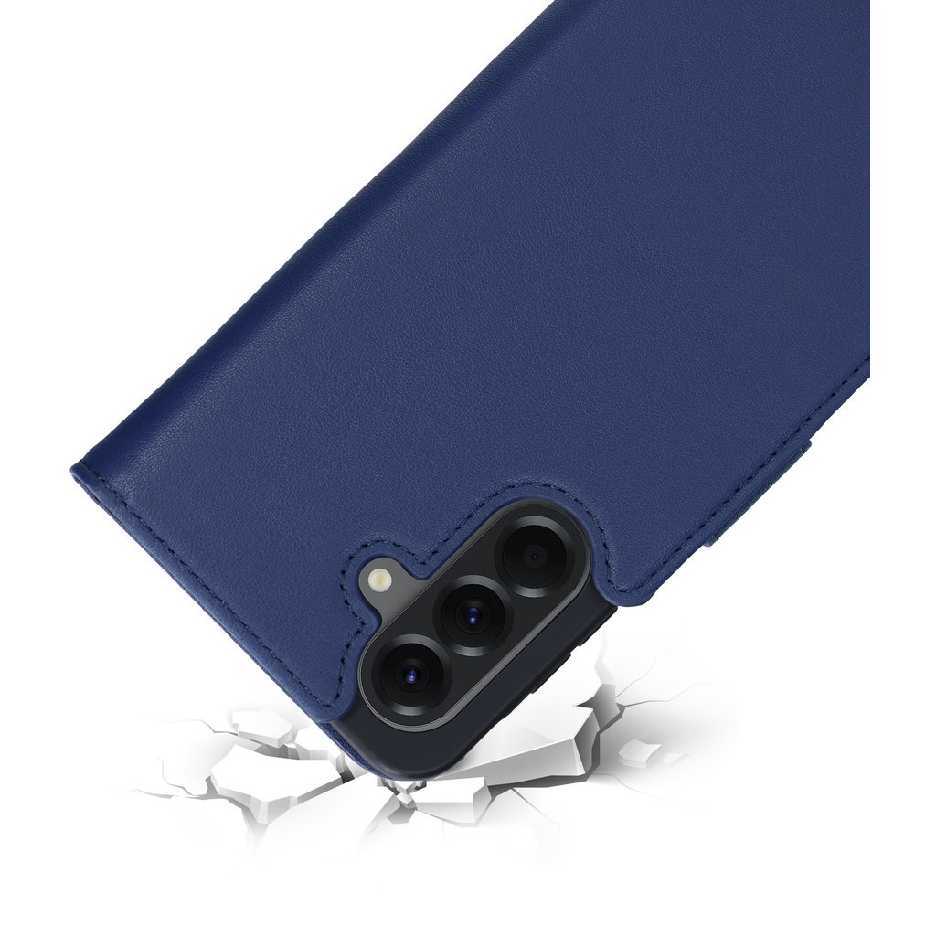 Mobiparts Mobiparts Lederen Wallet Case voor Samsung Galaxy A56 - Blauw