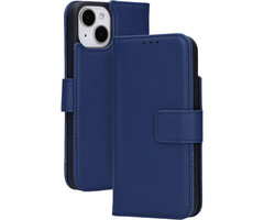 Mobiparts Mobiparts Lederen Wallet Case iPhone 15/14/13 - MagSafe - Blauw