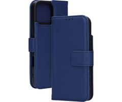 Mobiparts Mobiparts Lederen Wallet Case voor iPhone 16 Pro Max - MagSafe - Blauw
