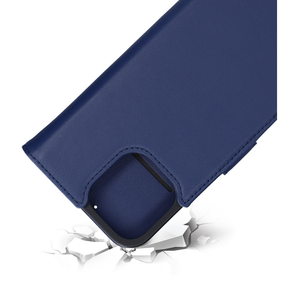 Mobiparts Mobiparts Lederen Wallet Case voor iPhone 16 Pro Max - MagSafe - Blauw