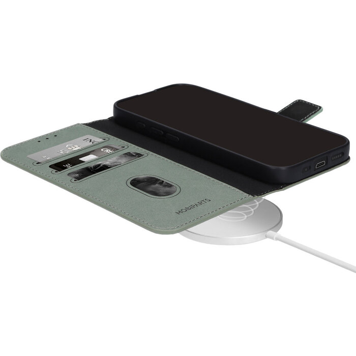 Mobiparts Mobiparts Classic Wallet Case iPhone 17e/16e - Stone Green (MagSafe)